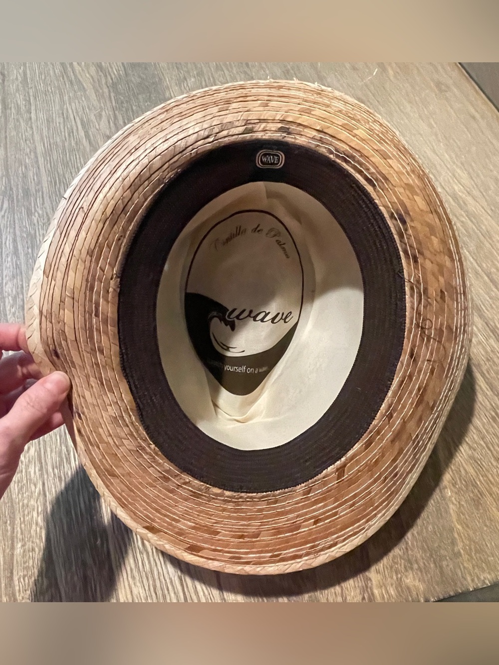 Wave Cintilla de Palma Straw Fedora Hat with Dark Brown Band - Picture 4 of 8